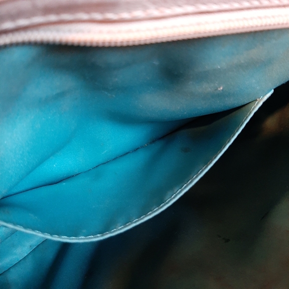 Coach Soft Pebble Leather Small Crossbody Bag Cream Gray Taupe Luxury Designer - Picture 7 of 12